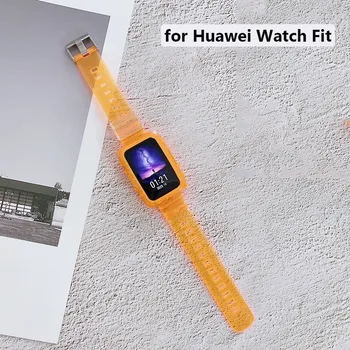 2021 Asendamine Crystal Rihma Huawei Vaata Sobib SmartWatch Bänd Tarvikud TPÜ Oranž Uue Käepaela Käevõru Naistele Mehed