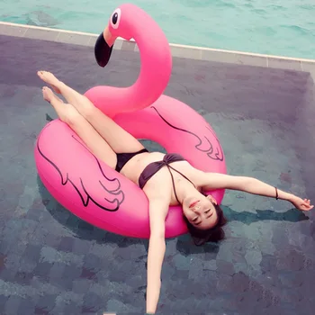 Ins Kuum-90/120cm Flamingo Ujumine Ringi Täispuhutav Bassein Hõljub Bassein, Lounge Mattres Vee Mänguasjad Täiskasvanutele Lapsed