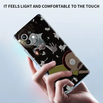 Silikoon Puhul Xiaomi Mi Poco X3 NFC-10T Pro M3 Märkus 10 Lite 11 9T F3 Läbipaistev Põrutuskindel Telefon Kate Anime Korja Rickks