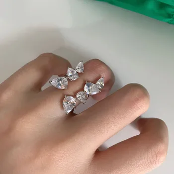 Kerge Tsirkoon Helmed Sõrmustes Naiste Korea Fashion Design Daamid Ringi Jewelries Kõrge Kvaliteediga Hõbe Värvi Ring Ehted