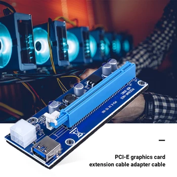 VER006C PCI-E Ärkaja Kaardi 006C PCIE 1X kuni 16X Extender 60CM USB 3.0 Kaabel SATA to 6Pin Power Juhe GPU Mining