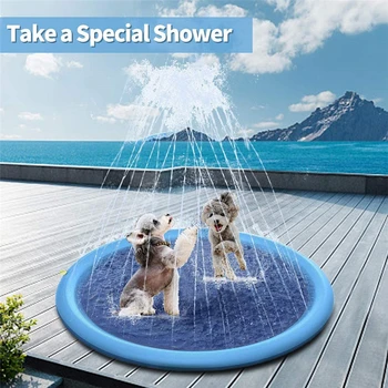 Splash Sprinkler-Pad Lastele Lemmikloomad Paksenenud Non-slip Kokkuklapitavad Muru Kass, Koer, Vann Bassein sprinklersüsteem Splash Pad Mänguasi
