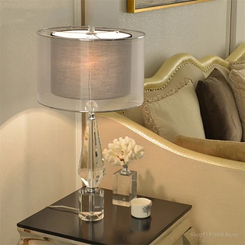 Kaasaegne luksuslik crystal tabel lamp Lihtsus Art Deco eest elutuba, magamistuba öölambid Laua taga Tuled Valgustusseadmete E27