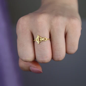 2020. aasta uus naiste sõrme ehted kulla värvi Lülitab pannal kujuline keti US suurus 6 7 8