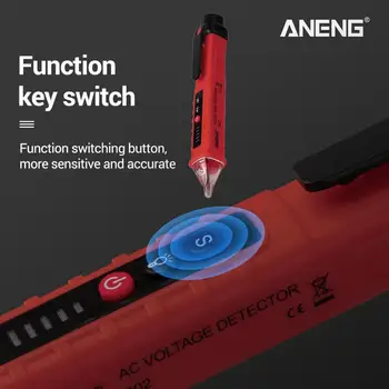 Vastupidav Pinge Tester Pen kulumiskindel ANENG Digital AC/DC 10V/48V/1000V Pinge Tester Pen Voltmeeter Detektor Andur