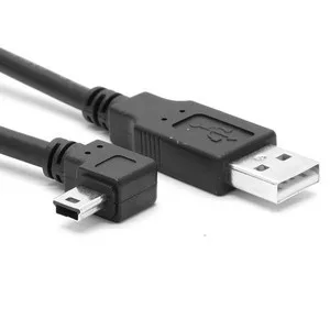 Cablecc Parem Nurk 90 Kraadi Mini USB Tüüp B 5pin Mees USB 2.0 Male Kaabel 0 .5M U2-057-RI