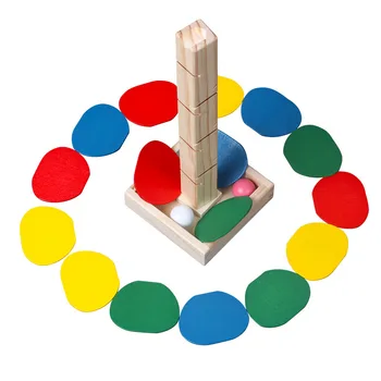 Laste Puidust Värvi Lahtivõtmine, Pall, Mänguasi Puu Lehtede Tower Vala Rant Mäng Lasteaed Puzzle Kokkupanek ehitusplokk Mänguasi