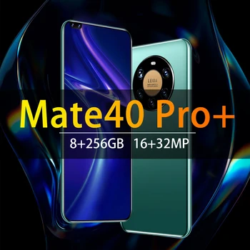 7.3 Tolline Mate40Pro+ 5G Nutitelefon Android10 8+512 GB 6800mAh Dual SIM täisekraan Deca Core Nägu Sõrme ID mobiiltelefoni