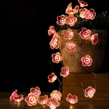 2M LED String Kerge Veekindel Väljas Aed Xmas Tree Weding Pool Rippus Lamp Cherry Blossom Lill jõuluehe