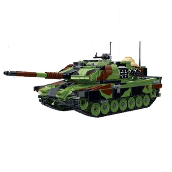 GUDI 1043 töö 6105 saksa Leopard 2A6 Main Battle Tank Mudel kokku pandud ehitusplokk Lastele Mõeldud Mänguasjad Poistele Kingitus