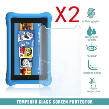 2tk Tablett Karastatud Klaasist Ekraan Kaitsja Kaas Amazon Kindle Fire 7 Lapsed Edition (2017) 9H Karastatud Protector Film