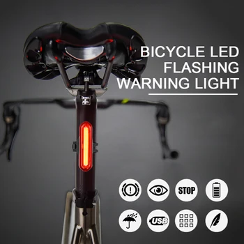 USB Laetav LED Bike Jalgratta Rattasõit Ees Taga Saba Valgus Lamp, Veekindel