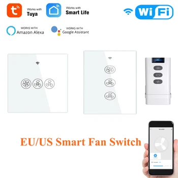 UUS WiFi + RF433 Smart Lae Ventilaator Lüliti Tuya/Smart Elu App 2/3 Viis Juhtmeta Kaugjuhtimispult,ühildub Alexa Google Kodu