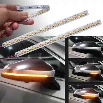 AOZBZ Auto Rearview Mirror indikaatortuli Streamer Riba Voolab suunatuli Lamp Amber 28 Led Car Light Source Auto Kaunistamiseks