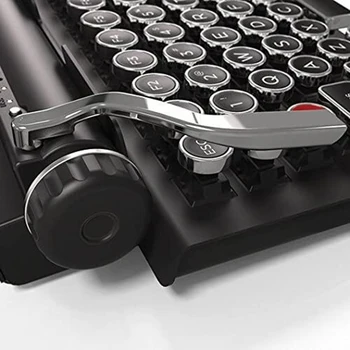Kirjutusmasina Klaviatuur, Juhtmeta Bluetooth-RGB Värviline Taustvalgus Retro Mehaaniline Klaviatuur Mobiiltelefon, Tahvelarvuti, Sülearvuti GK99