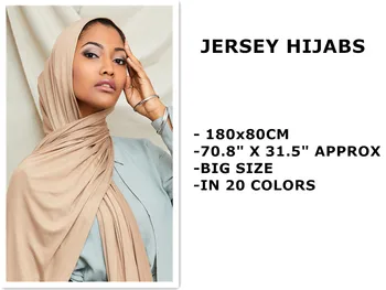 Suured Premium Jersey Puuvill Moslemi Hijabs Headwrap Isamic Naiste Peakatet Must Naiste Turban Tahke Liong Suurrätikud Peapael