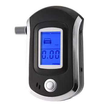 Digitaalne Hinge Alkoholi Tester, Alkometri LCD Dispaly 5 Huulikud Politseile Alkoholi Parkimine Breathalyser Kõrge Tundlikkus