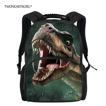 Twoheartsgirl Trükkimine Dinosaurus Bagpack Lapsed Lahe Lapsed Poisid Kooli Seljakotid 17inch Õpilane Mehed Reisi Sülearvuti Backbags