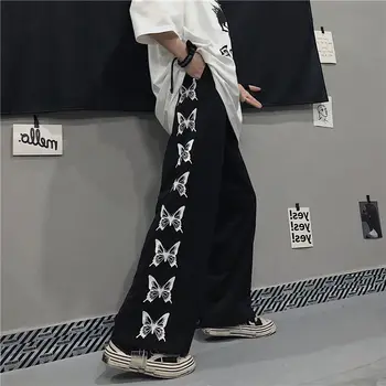 HOUZHOU Harajuku Laiad Püksid Kottis Naiste Hip-Hop Streetwear Sweatpants Kottis Vintage Casual Püksid korea Stiilis Mõõdus Unisex