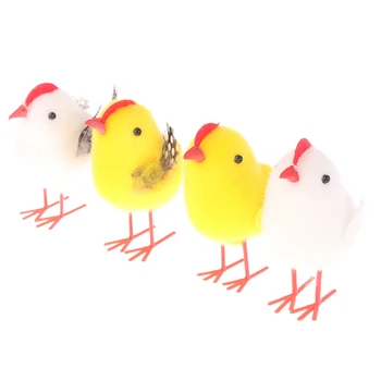 1tk Lapp/Vaht Lihavõtted Chicks Armas Mini Kunstlik Kollane Tibu Kodu Kaunistamiseks Mänguasjad, Plüüš-Kana Kingitus Lastele