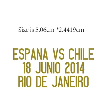 Hispaania Match Üksikasjad Hispaania Vs Tšiili raud plaastrid riided Jalgpalli Embleem