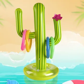 9PCS Välibassein Tarvikud Täispuhutav Cactus Ringi Toss Mäng, mis on Sätestatud Ujuva Bassein Mänguasjad Beach Party Asjade Poole Baar