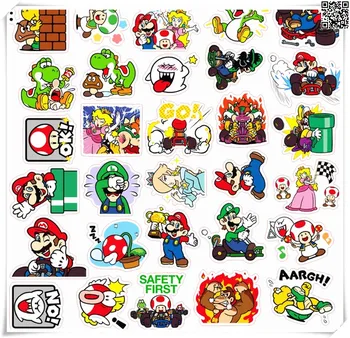 40pcs Super Mario Cartoon Album Külalisteraamatusse Veekindel Teenetemärgi Kleebis DIY Käsitöö Kingitus Külalisteraamatusse Kleebis