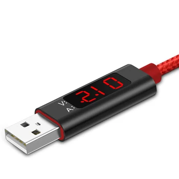 Uus USB Type C Pinge Praegune Tester Arvesti Ekraan Nailonist Punutud Kiire Laadimine Tüüp-C Kaabel Samsung S9/Android 1M