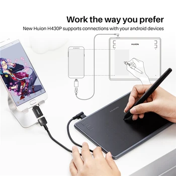 H430P Digitaalse Tabletid Mikro-USB-Allkiri Graafika-Joonistamine Pen Tablett OSU Mäng Aku-Tasuta Tablett Kingitus