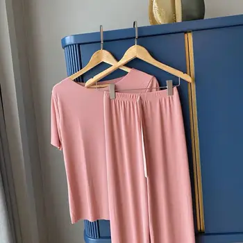 Suvel Seksikas Ultra-õhuke Pidžaama Komplekt Pesu, Naiste Sleepwear Top, lühikesed Püksid Tahke Nighty Magab Nightwear Pidžaama Komplekt Koju Riideid