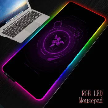 Razer RGB Mouse Pad, mille USB-Portide LED Gaming valgustus Mouse Pad Veekindel mittelibiseva Kummist Alus Suur Klaviatuur Mousepad XXL