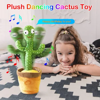 Keerates Tantsu Cactus Kääbus -, Plüüš-Hai Mänguasi Laulab 120 Laule, Tantsu Ja Helendav Salvestamise Õppe Rääkida Bluetooth