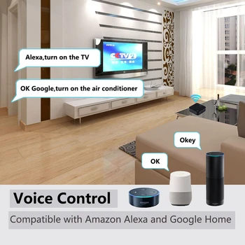 Smart WIFI IR Remote Control + Temperatuur & Õhuniiskus Andur Infrapuna pult TV DVD AUD AC&Alexa Google Kodu