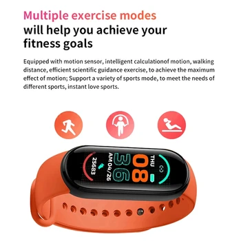 M6 Smart Bänd Mehed Naised Fitness Käevõru Tracker Südame Löögisageduse, vererõhu Monitor Sport Veekindel Smart Vaadata Xiaomi IOS