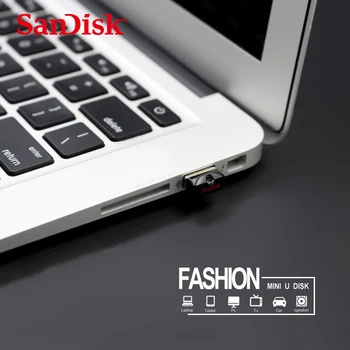 5TK SanDisk 16GB USB Flash Drive 64GB USB 2.0 Cruzer Fit CZ33 Mini Pen Drive 32GB mälupulk 8GB 4GB Pendrive tasuta shipping