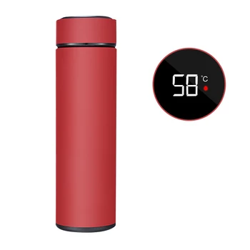 500ml Intelligentne Roostevabast Terasest Termosed Vaakum Thermoses Kohvi Tassi jõulukinke Temperatuuri Display Smart Vee Pudelid