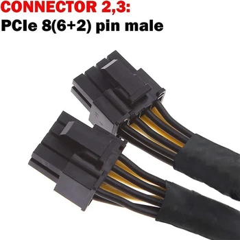20cm Graafika Kaart 8 Pin Emane 2*8P(6+2)pin Power Extention Cable Mees PCIe pesa PCI Express 4 Read Kaabli Ühenduspesa Arvuti