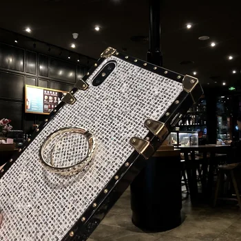 Luksus Square Neet Metallist Stand Case For iPhone 12 11Pro 7 8 Plus X-XR, XS MAX Telefoni Juhtudel Samsung Galaxy Note10 20 S10 Pluss
