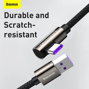 Baseus 6A USB Type C Kaabel Huawei P30 P40 Mate 40 30 Pro 66W Ülelaadimine Kiire Laadimine 3.0 Kiire Laadimine USB-C Kaabel-Laadija