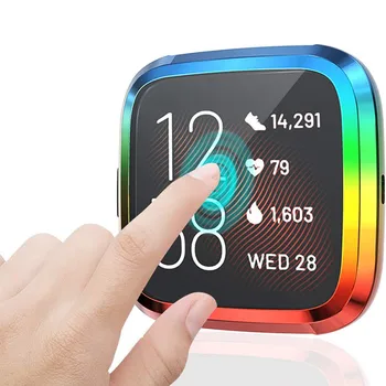 Ultra Slim TPÜ Kõik-ring Täis Kate Screen Protector For Fitbit Vastupidi 2 karpi Smart Watch Kaitseraua Raami Shell Tarvik