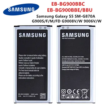 SAMSUNG Orginaal EB-BG900BBC EB-BG900BBE/BBU 2800mAh Akut Samsung Galaxy S5 SM-G870A G900S/F/M/FD G9008V/W 9006V/W NFC