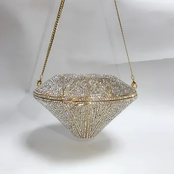 Uus lady ' s crystal sädelev teemant luksus õhtul kotti kõva kest pulm sidur pruudi käekott ja rahakott