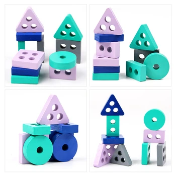 Mini Puidust Montessori Mänguasi alustalad Varane Õppimine, Haridus Mänguasjad, Värvi, Kuju Mängu Tunnetus Kids Mänguasi Poisid Tüdrukud
