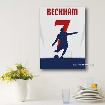 Lõuend Jalgpalli staar David Beckham Pilte Kodu Kaunistamiseks Maalid Plakat HD Pildid Seina Art Modulaarne elutuba Raamitud