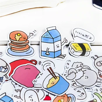 40pcs cutel Maitsev hommikusöök toidu kleebised DIY Sülearvuti Lapsed Veekindel DIY Kleebised Kleebise jaoks Külmkapp Kohver Kirjatarvete