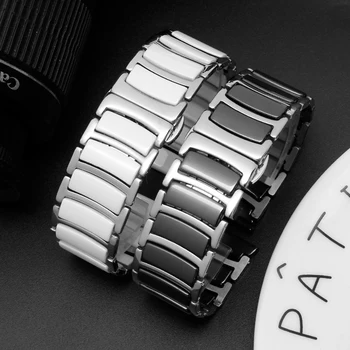 Metall-Keraamiline Rihm Samsung Galaxy Vaata 3 45mm 41mm Band & Aktiivne 2 44mm 40mm Käevõru & Käik S3 S2 Watchband Käepael