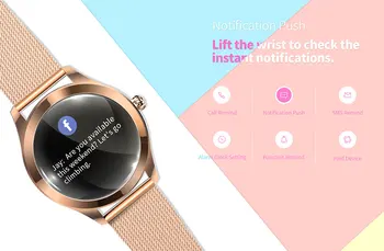 IP68 Veekindel Smart Watch Naiste Armas Käevõru Südame Löögisageduse Monitor Magada Järelevalve Smartwatch Ühendust IOS Android KW10 bänd