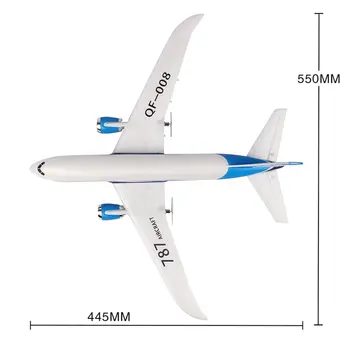 QF008-Boeing 787 2.4 GHz, 3 EPP RC Lennuk 550mm Tiivaulatus jäigatiivalised RTF Skaala Aeromodelling puldiga Lennukid