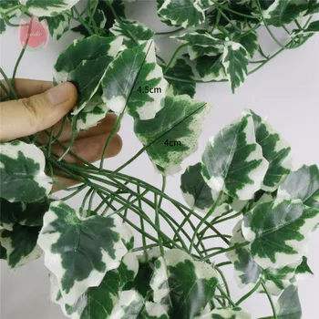 1tk Ivy Green Võltsitud Jätab Silk 2M Kunstlik Rippuvad Vanik Taimed Viinapuu Seina Decor Pulmapidu Diy Aia Kaunistamiseks