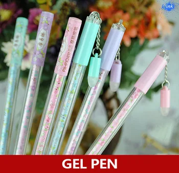 12tk/ palju Ilusam lill kustutatavad geeli pliiats, 0,5 mm armas värviline lilleline kustutatavad pen kirjalikult kooli & kontoritarbed